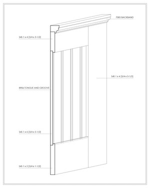 Wainscot and Wall Paneling Example 2