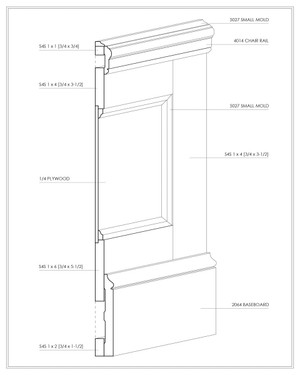 Wainscot and Wall Paneling Example 3