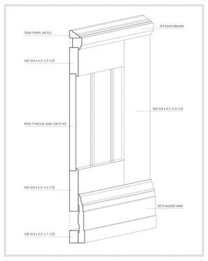 Wainscot and Wall Paneling Example 4